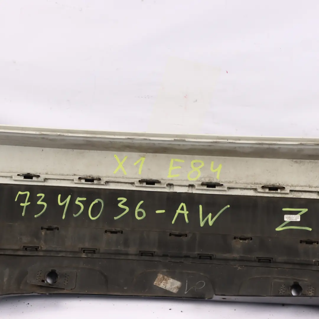 Bumper Rear BMW X1 E84 Trim Panel PDC S Line Alpinweiss Alpine White - 300 to with Part number 7345036 Bumper Rear BMW X1 E84 Trim Panel PDC S Line Alpinweiss Alpine White - 300 - SKU 7345036-AW - Part number 7345036