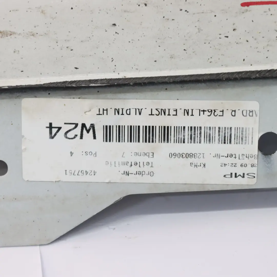 BMW F36 Próg Listwa Progowa Prawa Alpinweiss 3 Biała - 300 - SKU 7374614-AW1 - Numer Części 7374614