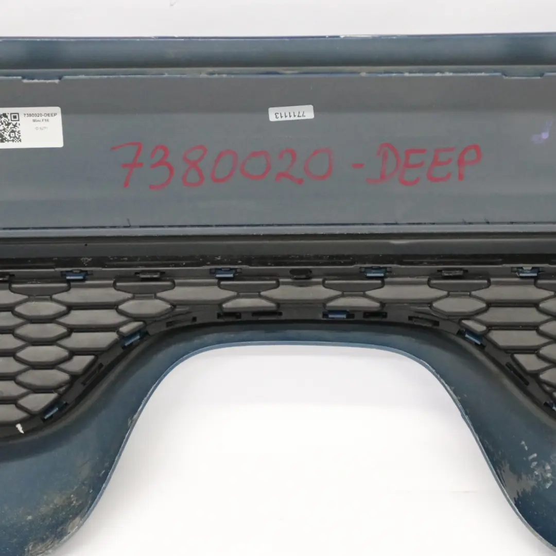 Bumper Panel Deep Blue Metallic - B69 to Mini F56 F57 Cooper S Rear with Part number 7380020 Mini F56 F57 Cooper S Rear Bumper Panel Deep Blue Metallic - B69 - SKU 7380020-DEEP - Part number 7380020