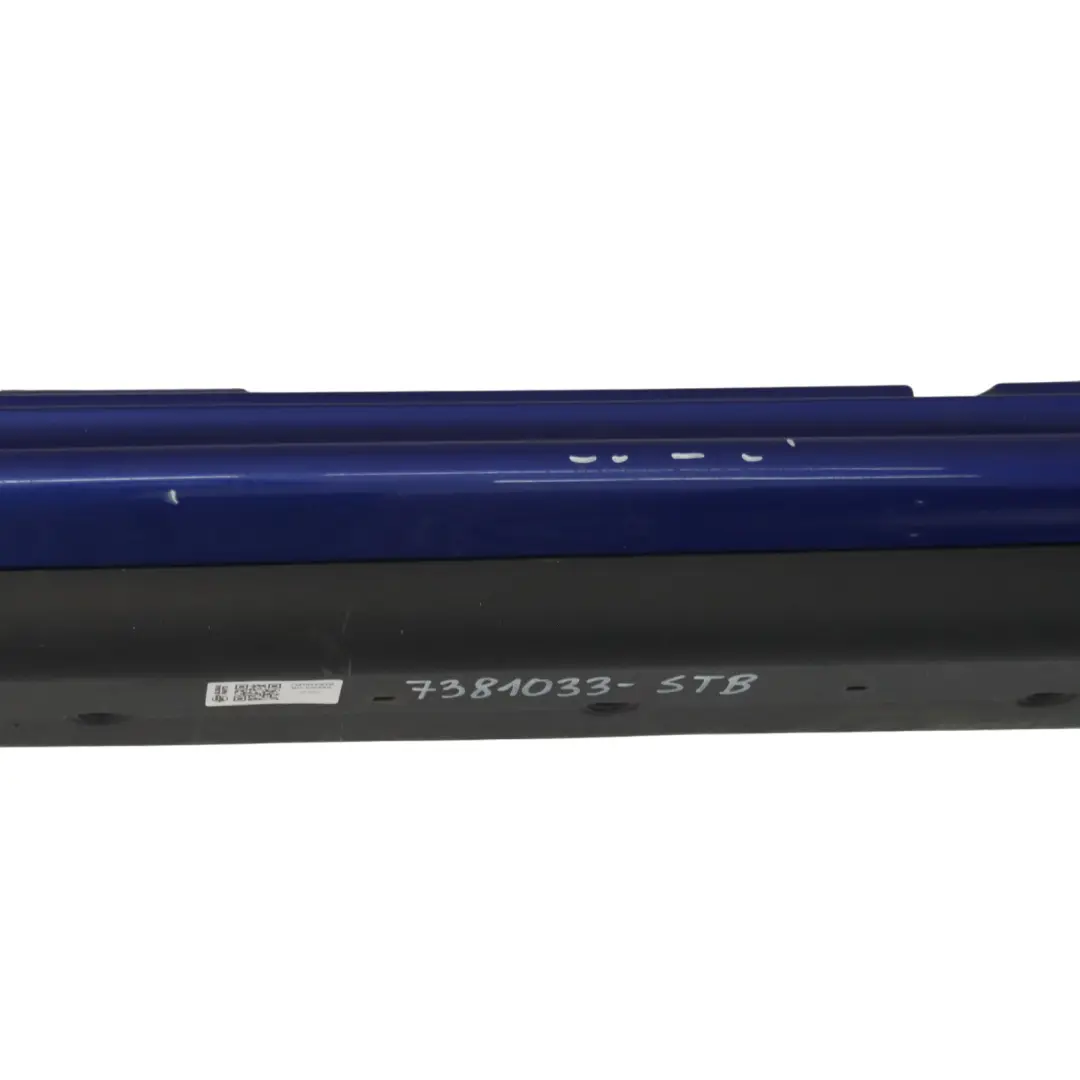Mini F55 Side Skirt Left N/S JCW Sill Cover Rocker Panel Starlight Blue - B62 - SKU 7381033-STB - Part number 7381033