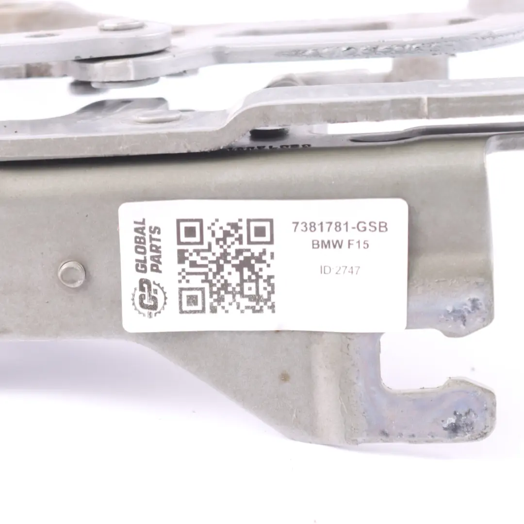 BMW X5 F15 Engine Bonnet Hinge Left N/S Glacier Silver Metallic - A83 7294529 - SKU 7381781-GSB - Part number 7381781