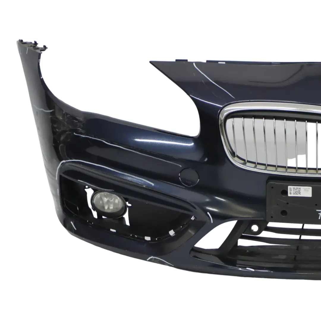 BMW F45 F46 Zderzak Przedni Imperial Blue Niebieski Metalik - A89 - SKU 7407680-IBB - Numer Części 7407680
