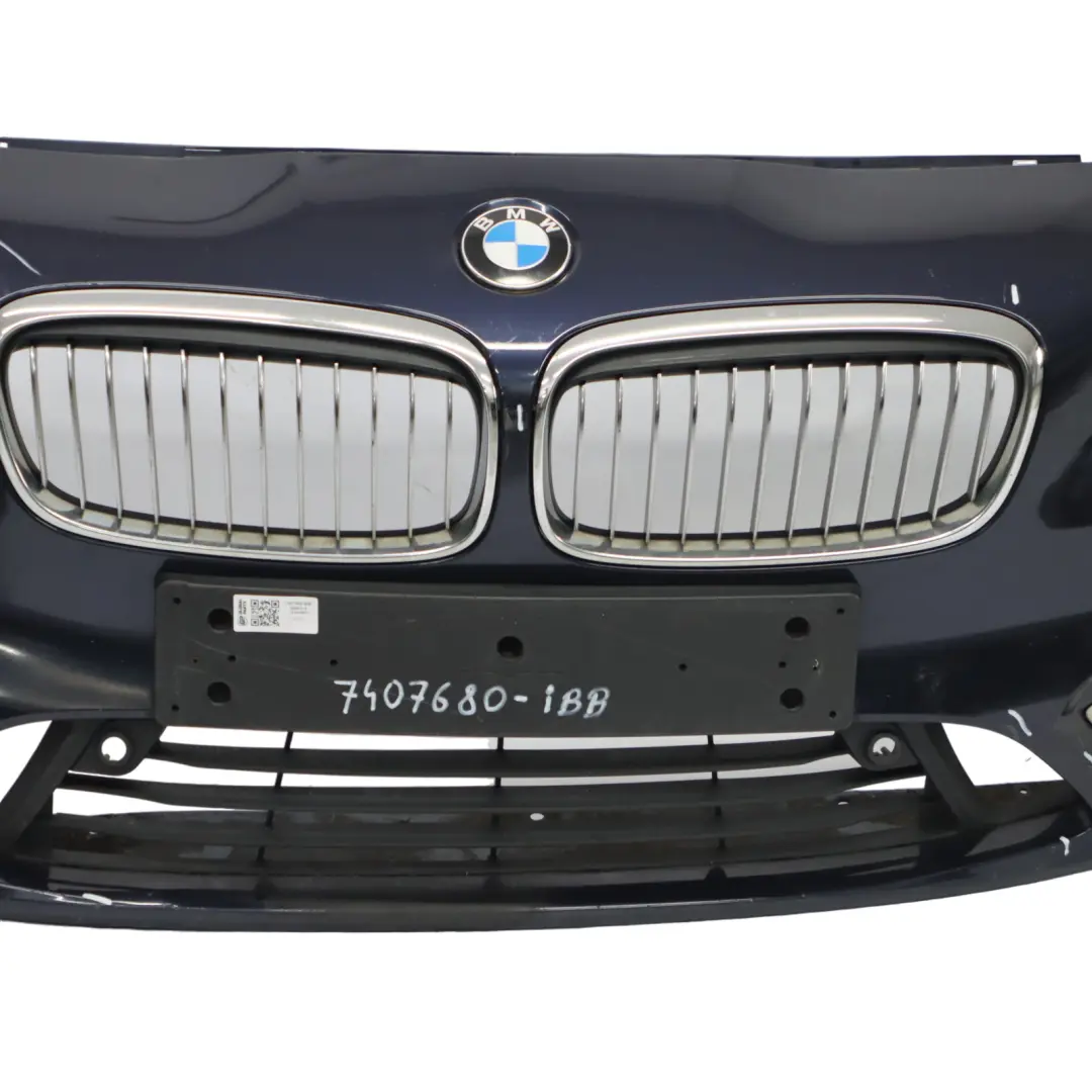 BMW F45 F46 Zderzak Przedni Imperial Blue Niebieski Metalik - A89 - SKU 7407680-IBB - Numer Części 7407680