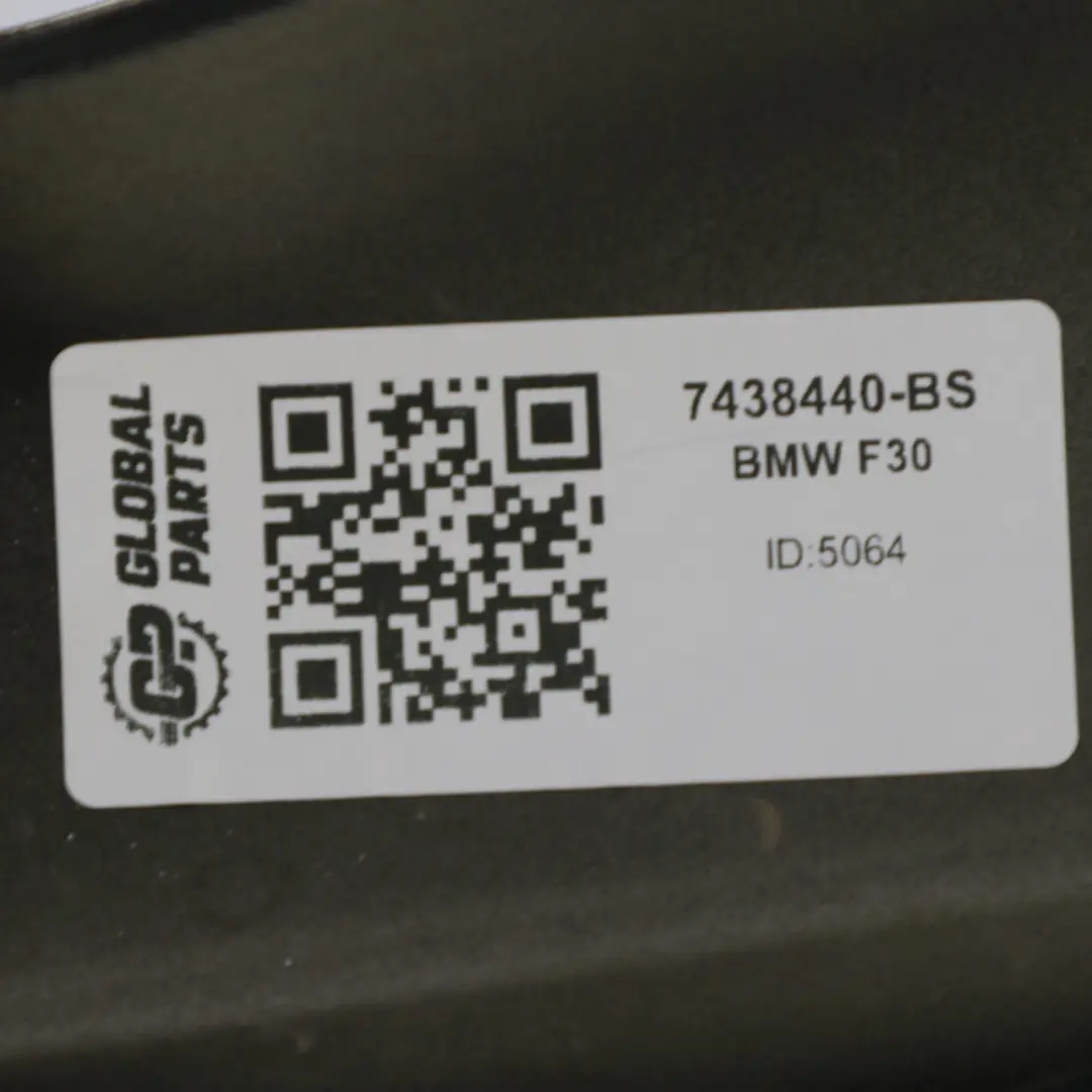 BMW F30 Side Wing Panel Fender F31 Front Right O/S Mineral Grey Metallic - B39 - SKU 7438440-BS - Part number 7438440
