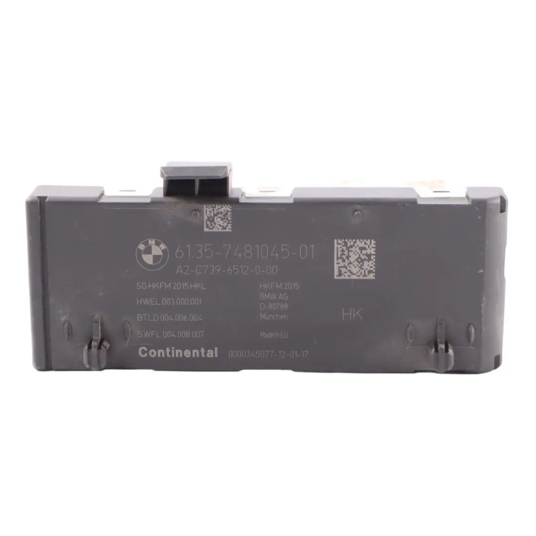 Module Power Trunk Lid Function Control Unit ECU to BMW G11 G30 Tailgate with Part number 7481045 BMW G11 G30 Tailgate Module Power Trunk Lid Function Control Unit ECU - SKU 7481045 - Part number 7481045