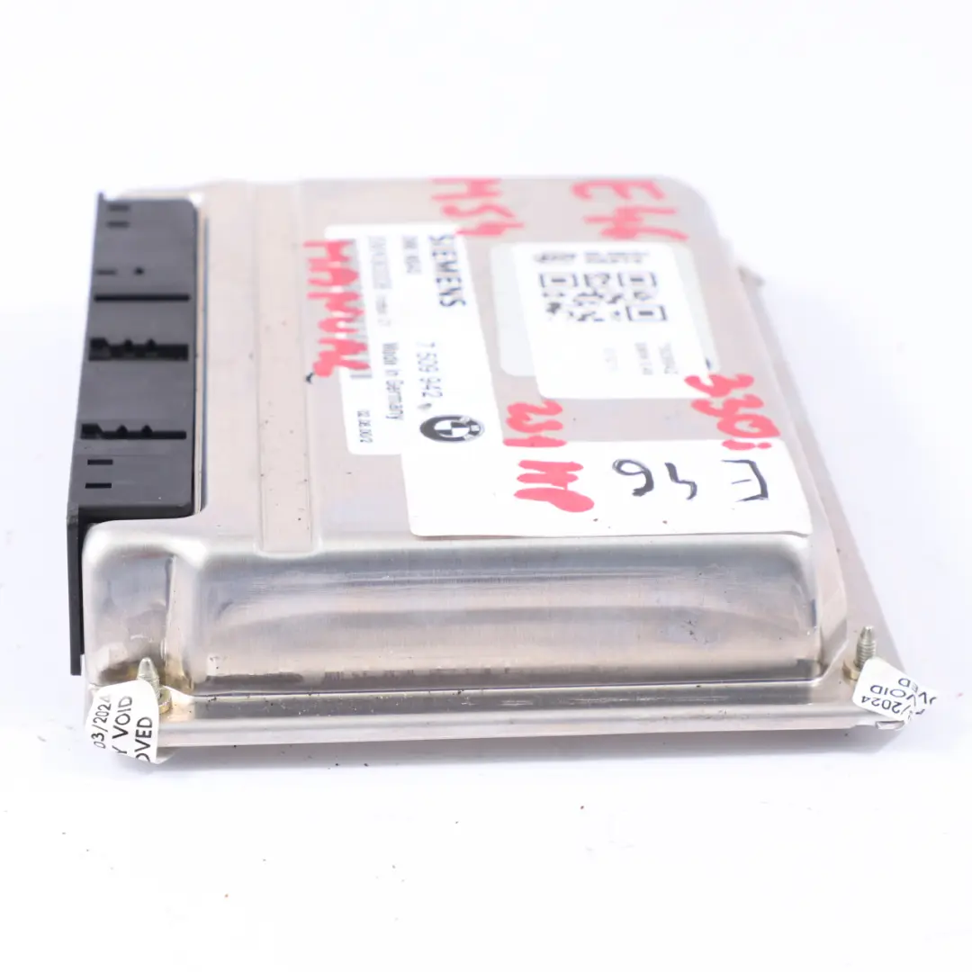 M54 231HP Modulo Unità Controllo Motore ECU DME Manuale per BMW E46 330i con numero di parte 7509942 BMW E46 330i M54 231HP Modulo Unità Controllo Motore ECU DME Manuale - SKU 7509942 - Numero di parte 7509942