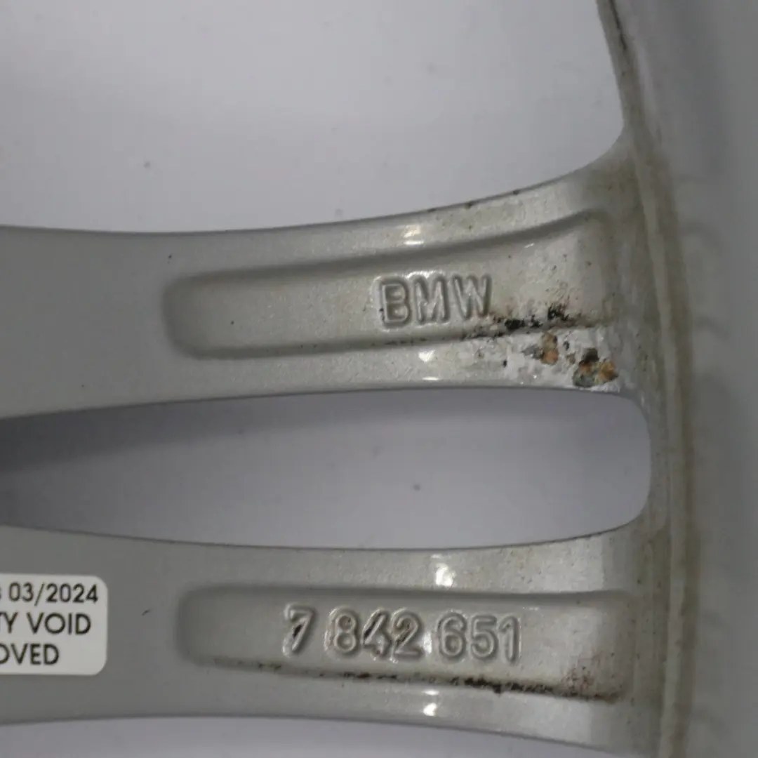 BMW F10 F11 F12 Jante Alliage Argentée M Deux Branches 350 9J 18" ET:44 - SKU 7842651-2 - Numéro de pièce 7842651
