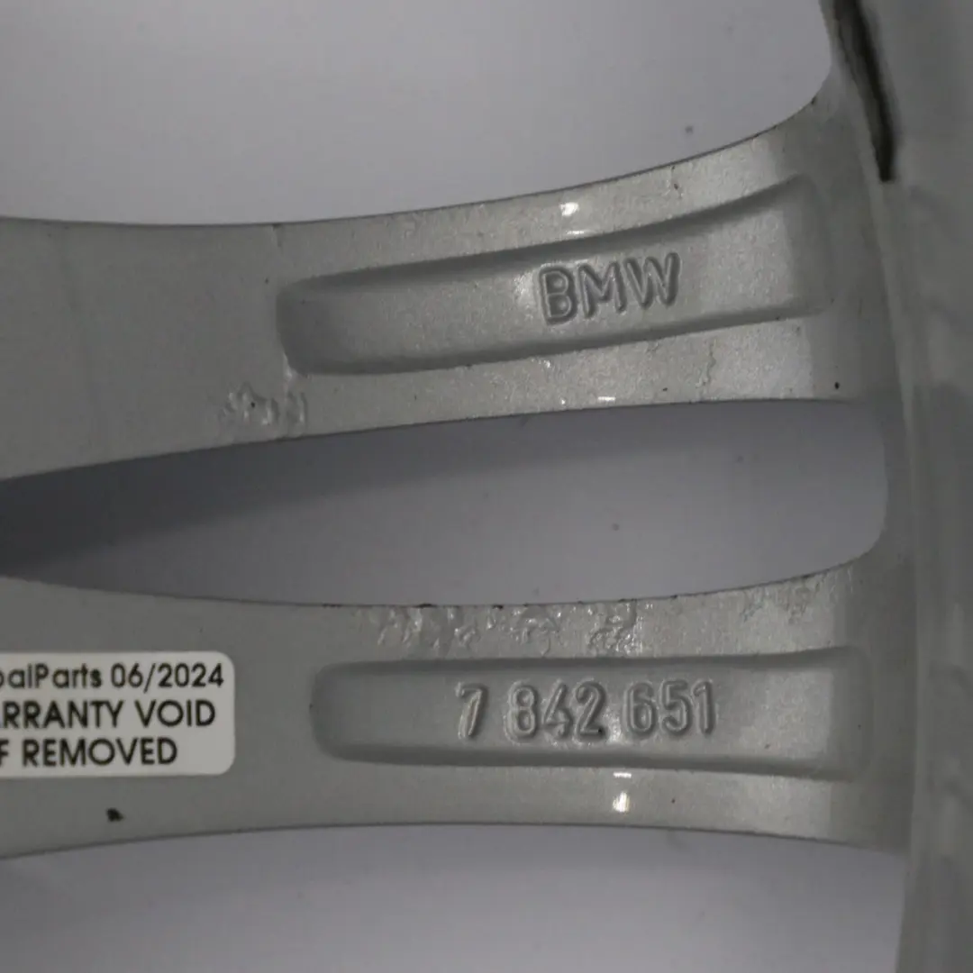 BMW F10 F11 F12 Silver Wheel Alloy Rim M Double Spoke 350 9J 18" ET:44 - SKU 7842651-3 - Part number 7842651