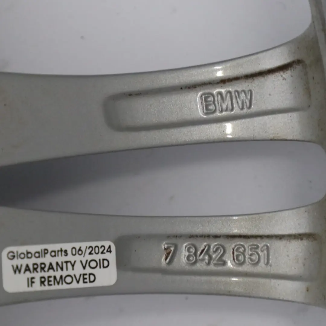 BMW F10 F11 F12 Silver Wheel Alloy Rim M Double Spoke 350 9J 18" ET:44 - SKU 7842651-4 - Part number 7842651
