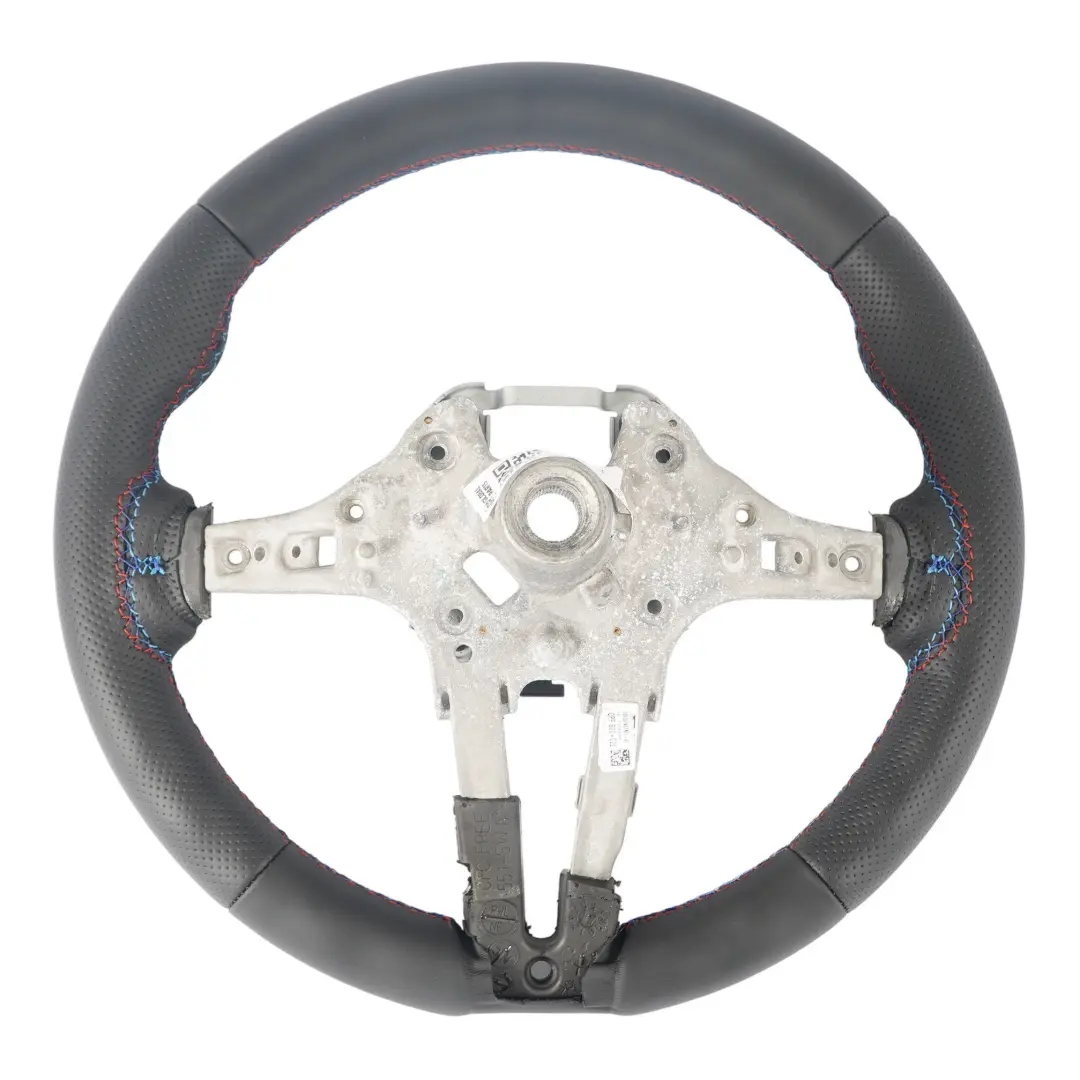 Leather M Sport Steering Wheel M-tricolored to BMW F80 M3 F82 M4 F87 M2 NEW Black with Part number 7847606 BMW F80 M3 F82 M4 F87 M2 NEW Black Leather M Sport Steering Wheel M-tricolored - SKU 7847606-5 - Part number 7847606