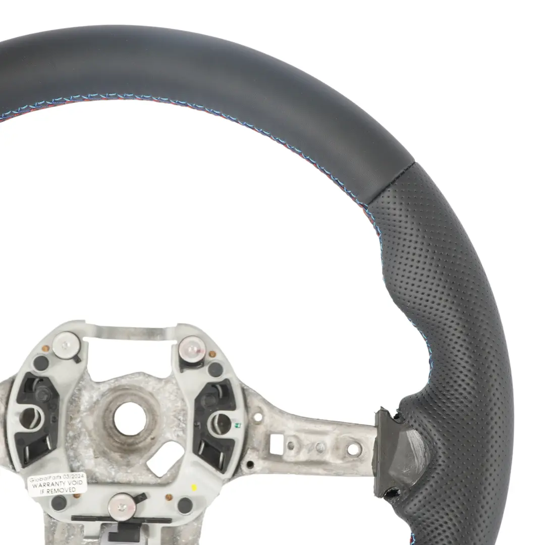 NUEVO Cuero Negro M Sport Volante M-tricolored para BMW F80 M3 F82 M4 F87 M2 con número de pieza 7847606 BMW F80 M3 F82 M4 F87 M2 NUEVO Cuero Negro M Sport Volante M-tricolored - SKU 7847606-5 - Número de pieza 7847606