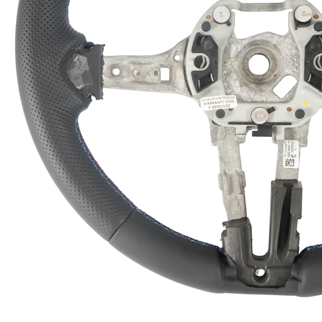 Leather M Sport Steering Wheel M-tricolored to BMW F80 M3 F82 M4 F87 M2 NEW Black with Part number 7847606 BMW F80 M3 F82 M4 F87 M2 NEW Black Leather M Sport Steering Wheel M-tricolored - SKU 7847606-5 - Part number 7847606