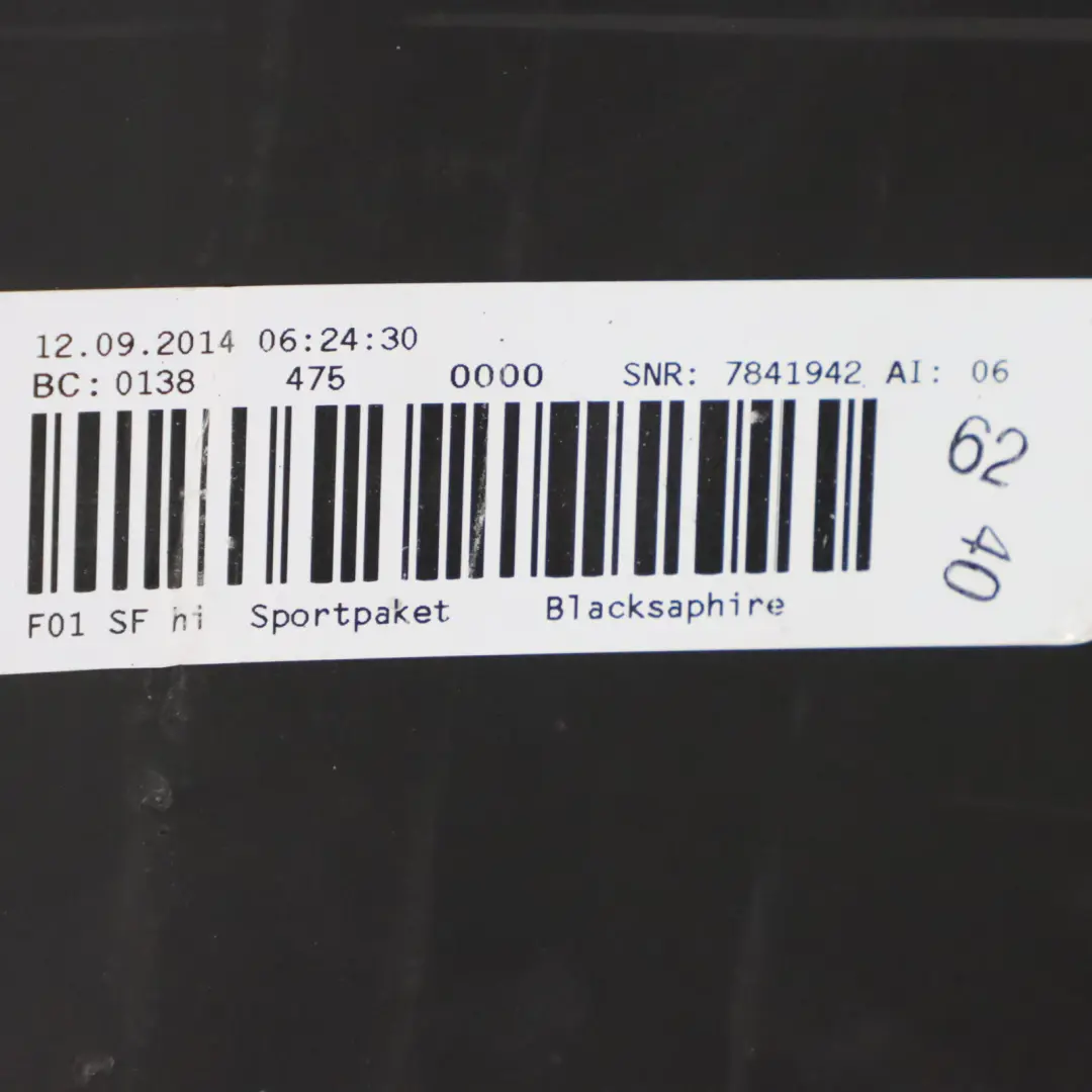 BMW F01 Zderzak Tylny M-Pakiet Panel Osłona Black Sapphire Czarny - 475 - SKU 7898876-BS1 - Numer Części 7898876