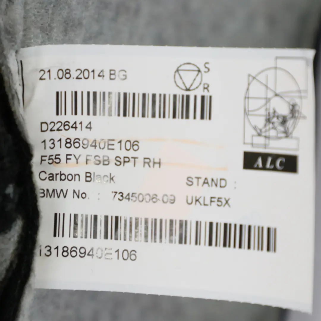 Respaldo Asiento Mini F54 F55 F60 Delantero Derecho Tela Sport Carbon Black para con número de pieza 7946492 Respaldo Asiento Mini F54 F55 F60 Delantero Derecho Tela Sport Carbon Black - SKU 7946492 - Número de pieza 7946492