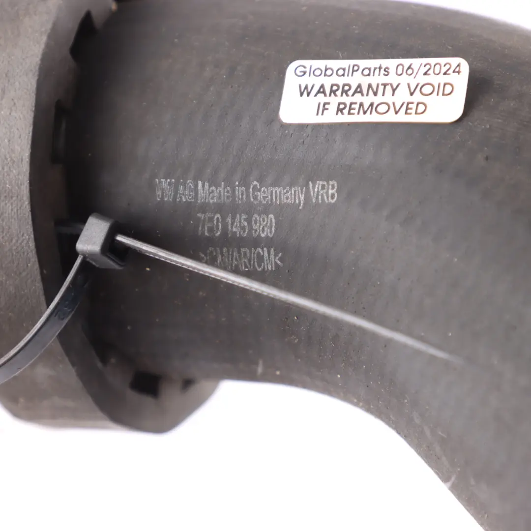 Intake Air Pipe Hose to Volkswagen Transporter T5 Turbo Intercooler with Part number 7E0145980 Volkswagen Transporter T5 Turbo Intercooler Intake Air Pipe Hose - SKU 7E0145980 - Part number 7E0145980