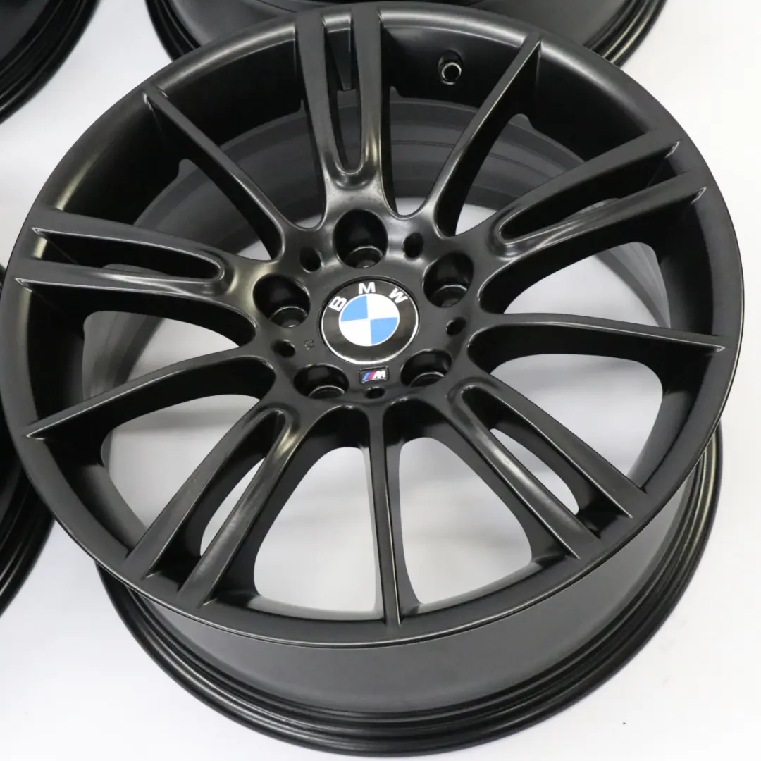 BMW E90 E91 E92 E93 Komplett satz 4x Schwarz Felge 18" M Spider Speiche 193 - SKU 8036933/8036934-3 - Teilenummer 8036933/8036934