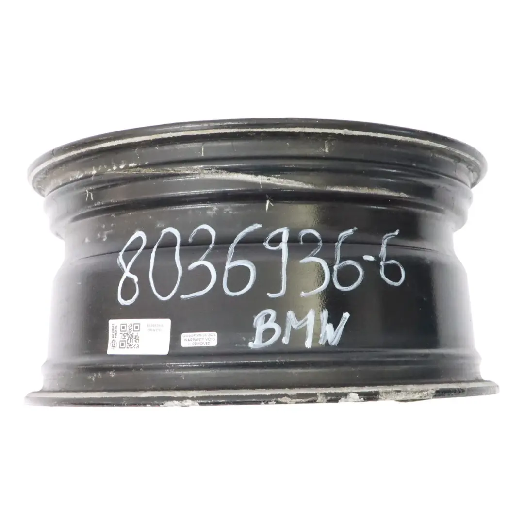 BMW E90 E91 Schwarz Alu Felge Hinten Doppelspeiche 194 17" ET:37 8,5J - SKU 8036936-6 - Teilenummer 8036936