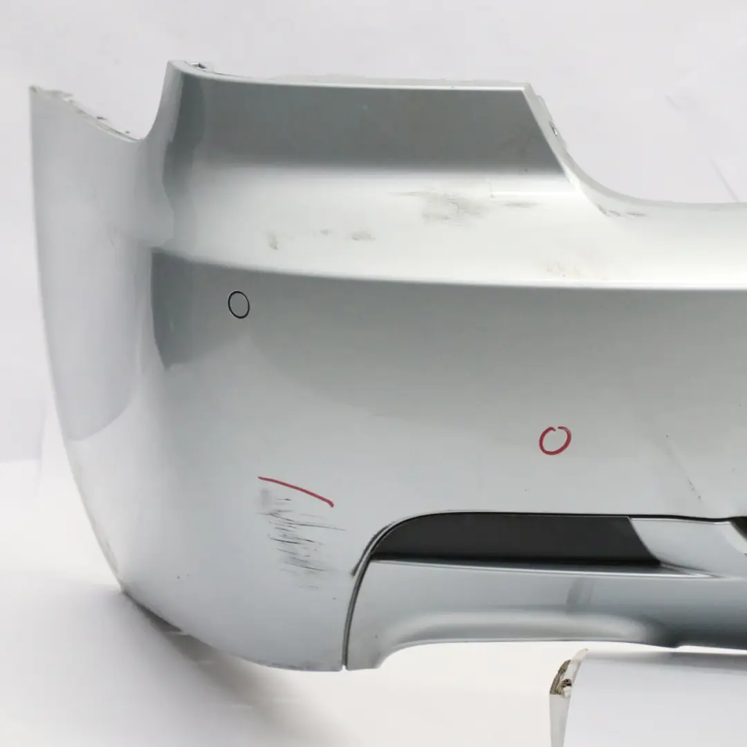 Bumper Coupe Convertible M Sport Silverstone II Metallic - A29 to BMW E92 E93 Rear with Part number 8044934 BMW E92 E93 Rear Bumper Coupe Convertible M Sport Silverstone II Metallic - A29 - SKU 8044934-SIL - Part number 8044934