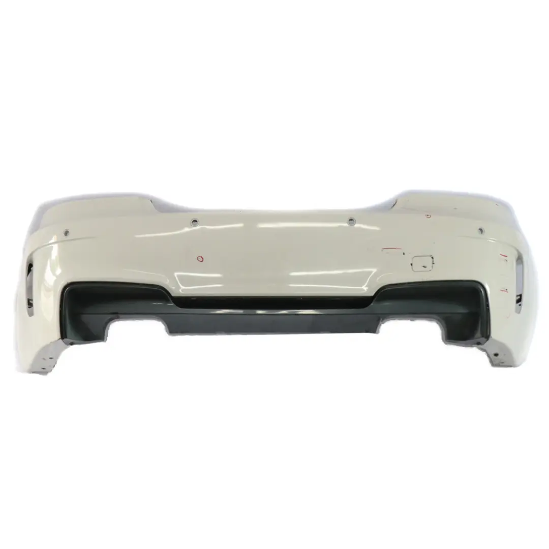 Bumper M Sport Look Coupe Trim Panel Alpinweiss White - 300 TAIWAN to BMW E82 Rear with Part number 8053878 BMW E82 Rear Bumper M Sport Look Coupe Trim Panel Alpinweiss White - 300 TAIWAN - SKU 8053878-AW - Part number 8053878