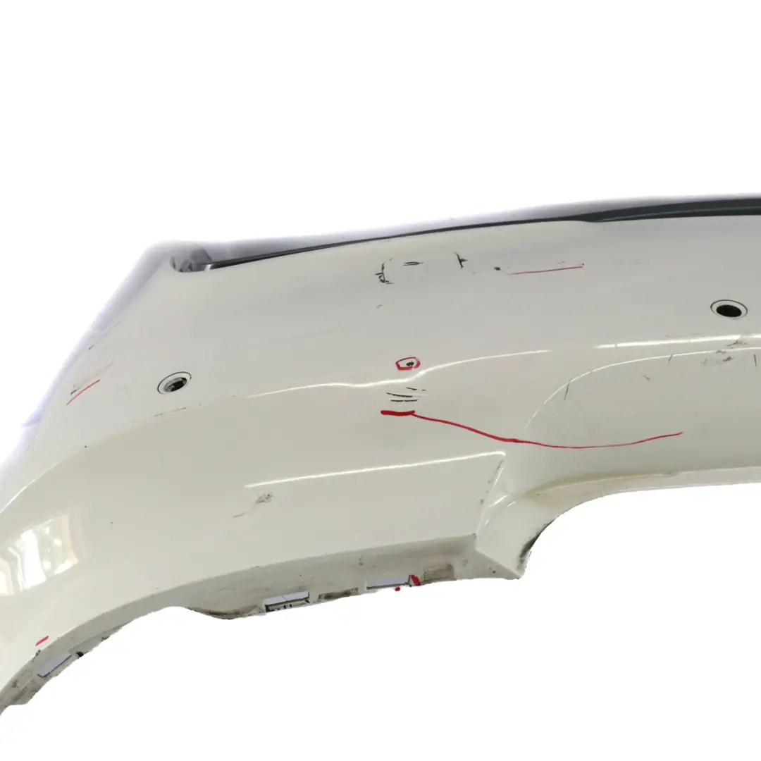 Bumper M Sport Look Coupe Trim Panel Alpinweiss White - 300 TAIWAN to BMW E82 Rear with Part number 8053878 BMW E82 Rear Bumper M Sport Look Coupe Trim Panel Alpinweiss White - 300 TAIWAN - SKU 8053878-AW - Part number 8053878