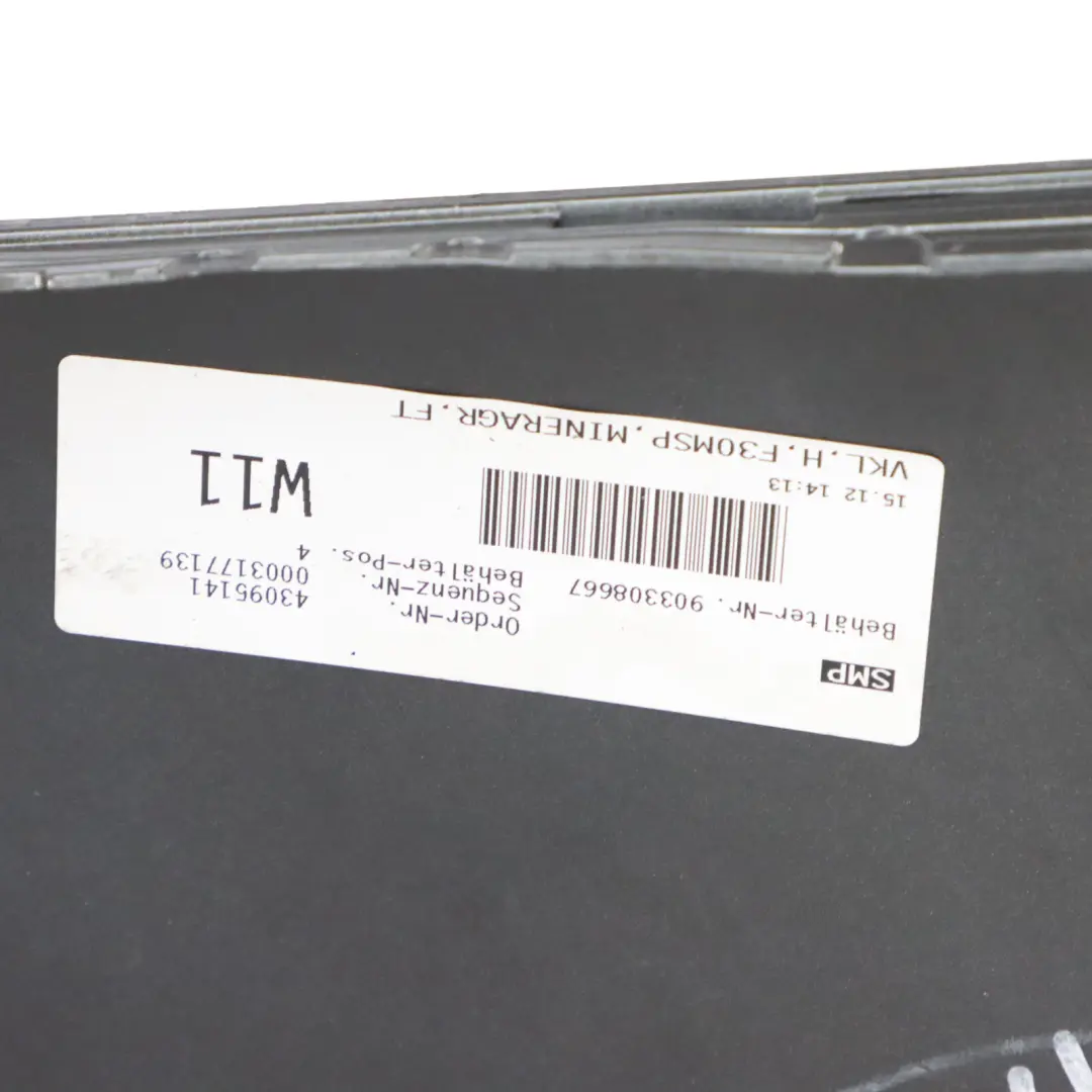 Bumper Trim Panel PDC Mineral Grey Metallic - B39 to BMW F30 M Sport Rear with Part number 8056497 BMW F30 M Sport Rear Bumper Trim Panel PDC Mineral Grey Metallic - B39 - SKU 8056497-MG2 - Part number 8056497