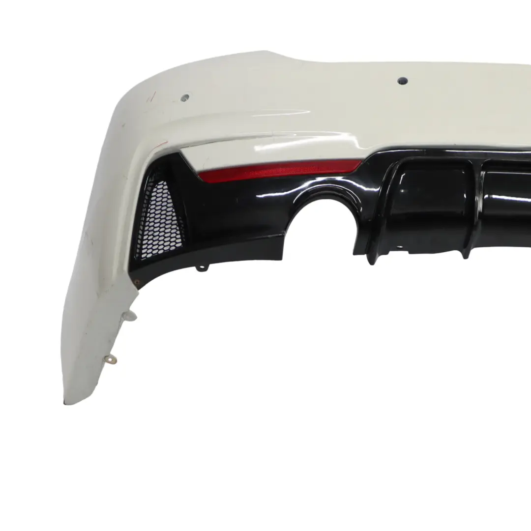 BMW F32 F33 M Sport Rear Bumper Trim Panel PDC Alpinweiss Alpine White - 300 - SKU 8060889-AW5 - Part number 8060889