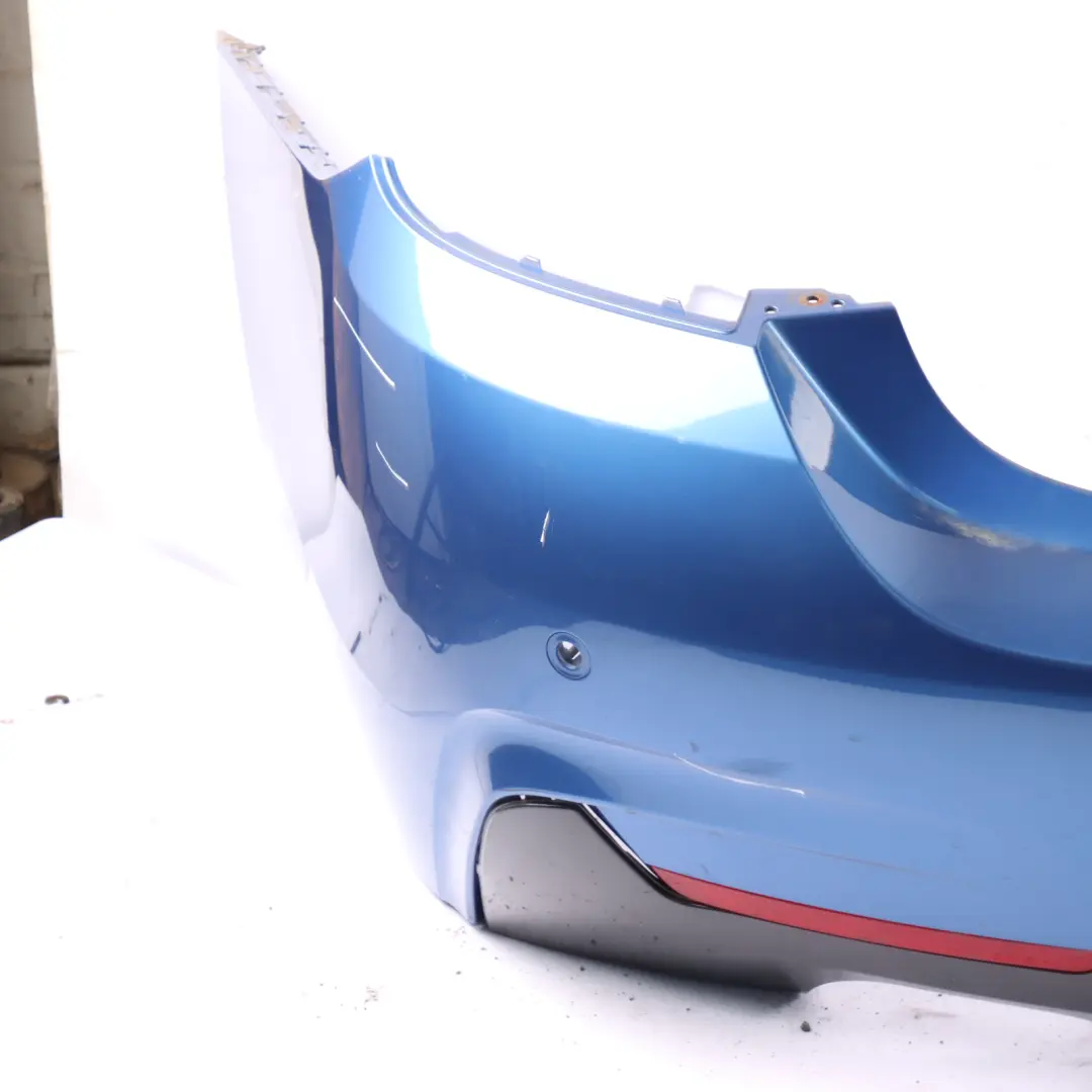 BMW F32 F33 M Sport Rear Bumper Trim Panel PDC Estorilblau Blue Metallic - B45 - SKU 8060889-EB - Part number 8060889