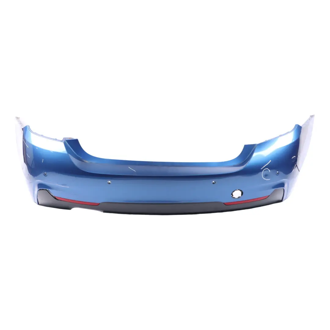 BMW F32 F33 M Sport Rear Bumper Trim Panel PDC Estorilblau Blue Metallic - B45 - SKU 8060889-EB - Part number 8060889
