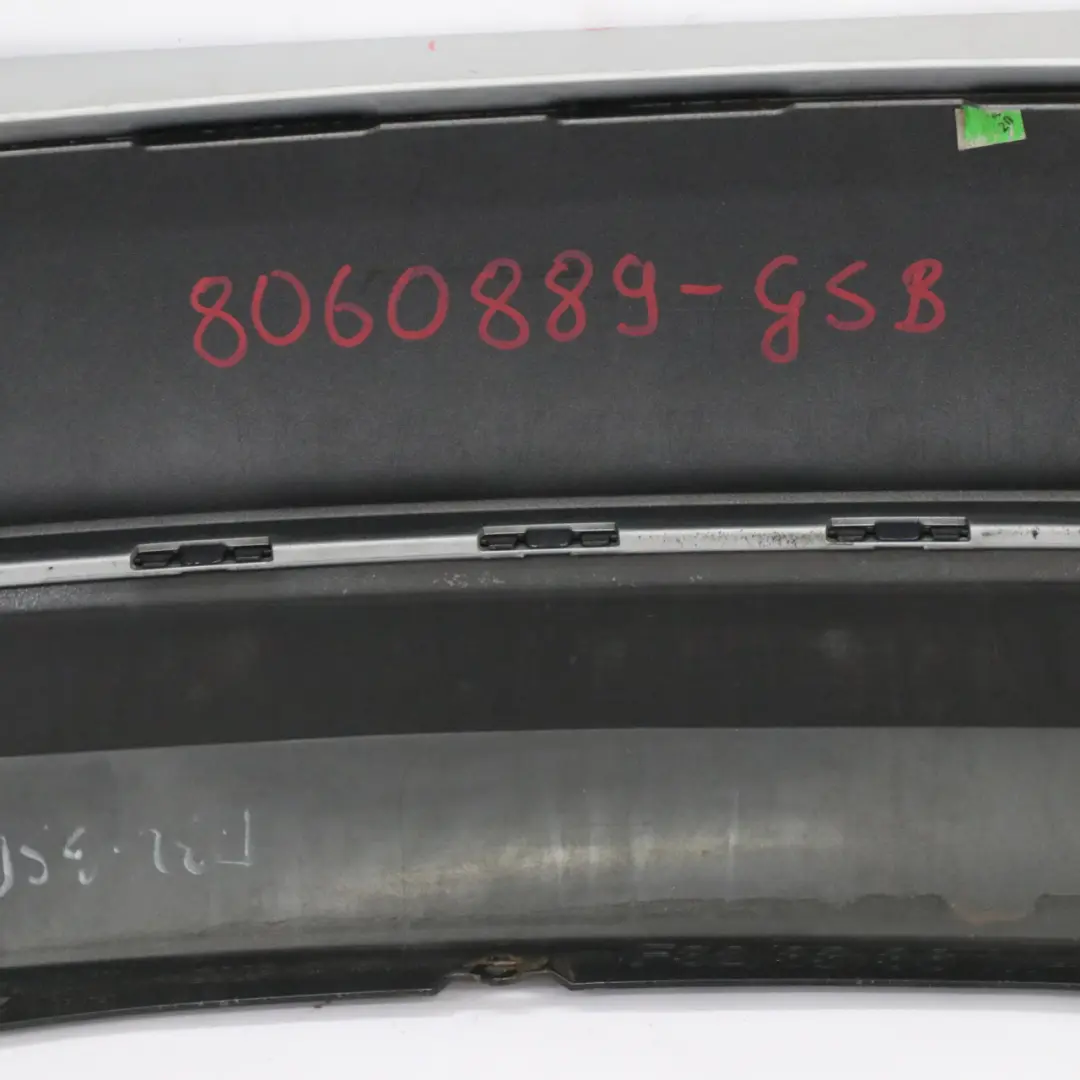 BMW F32 F33 M Sport Rear Bumper Trim Panel PDC Glacier Silver Metallic - A83 - SKU 8060889-GSB - Part number 8060889