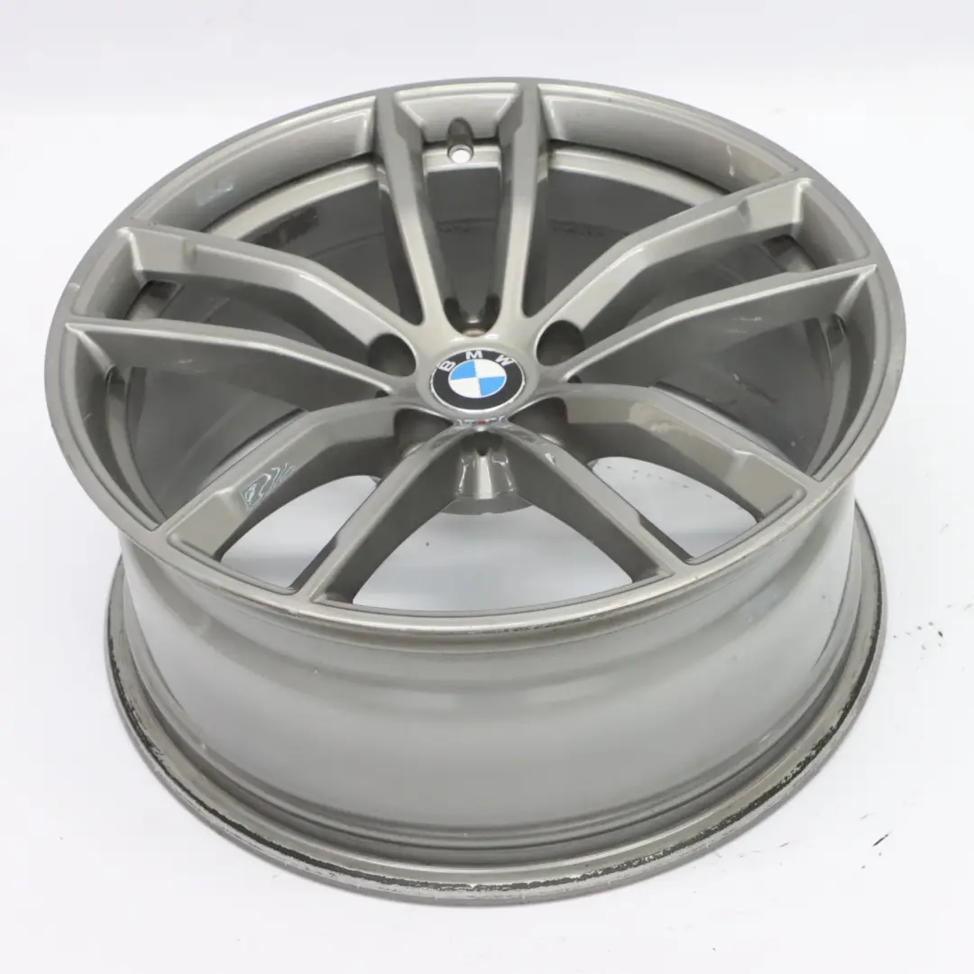 Ferric Grey Alloy Wheel Rim 18" 8J ET:30 Double Spoke 662M to BMW G30 with Part number 8093405 BMW G30 Ferric Grey Alloy Wheel Rim 18" 8J ET:30 Double Spoke 662M - SKU 8093405-1 - Part number 8093405