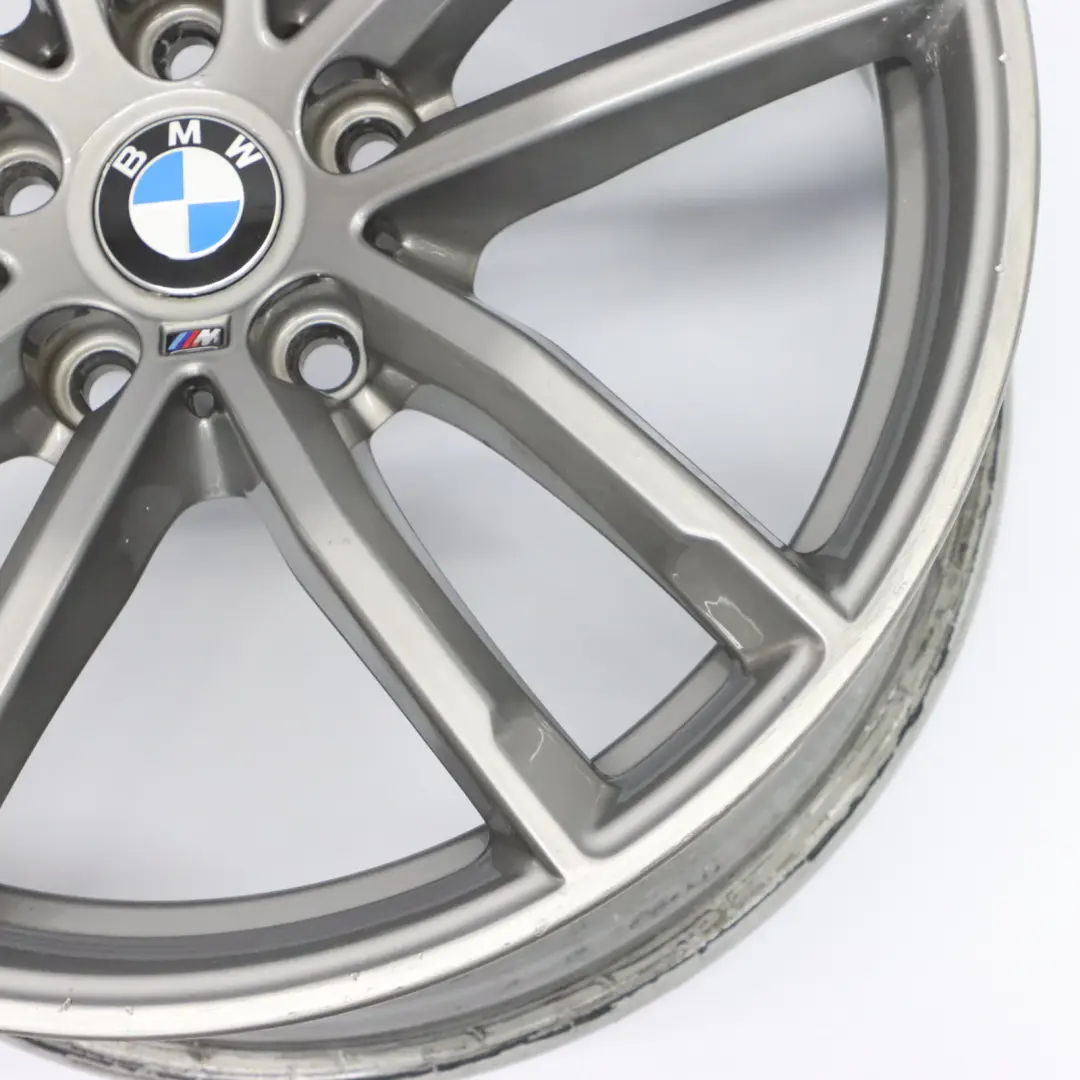 Ferric Grey Alloy Wheel Rim 18" 9J ET:44 Double Spoke 662M to BMW G30 Rear with Part number 8093406 BMW G30 Rear Ferric Grey Alloy Wheel Rim 18" 9J ET:44 Double Spoke 662M - SKU 8093406-1 - Part number 8093406