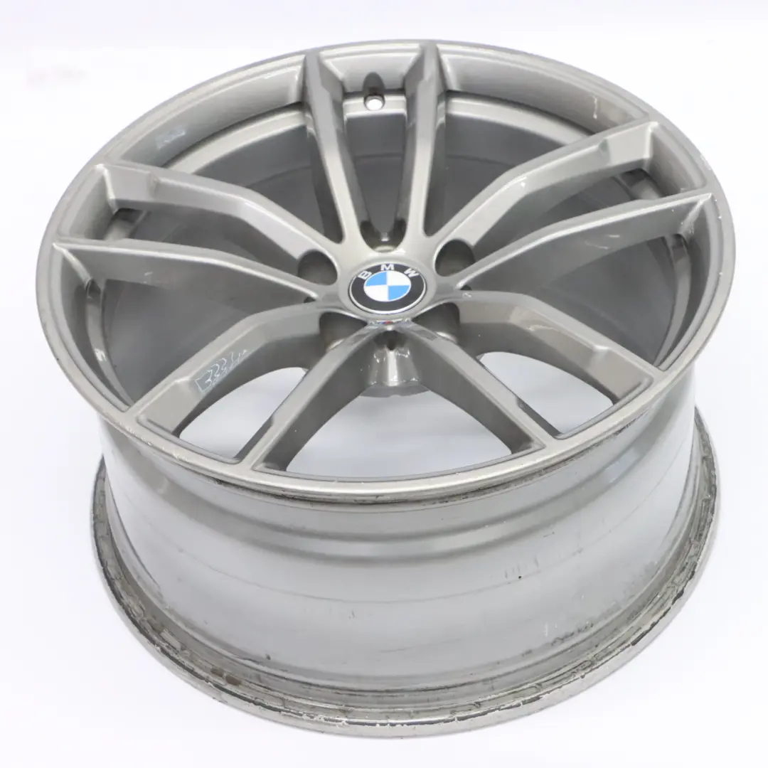 BMW G30 Rear Ferric Grey Alloy Wheel Rim 18" 9J ET:44 Double Spoke 662M - SKU 8093406-1 - Part number 8093406