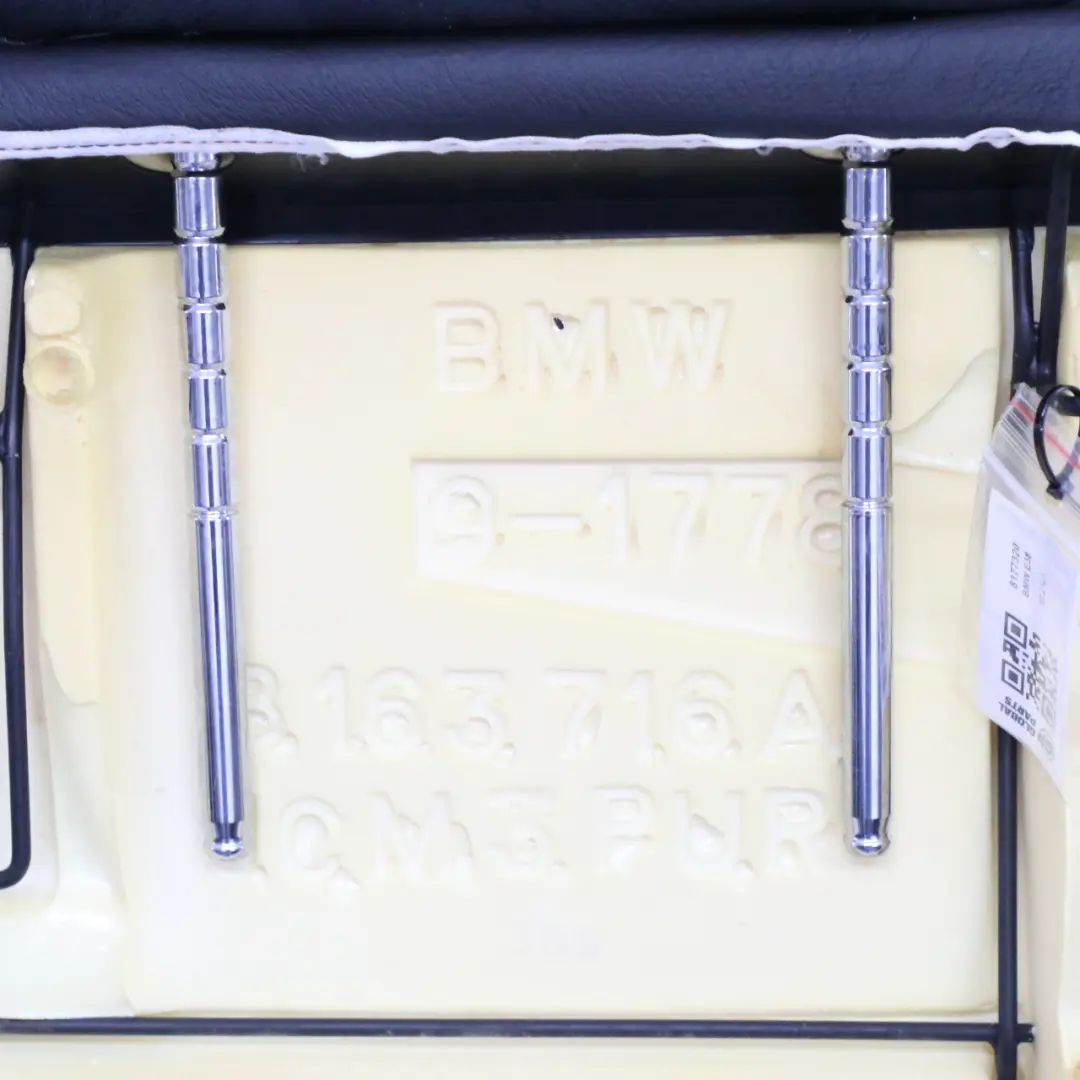 BMW E38 Respaldo del asiento trasero derecho Cubierta de cuero negro Montana - SKU 8177320 - Número de pieza 8177320