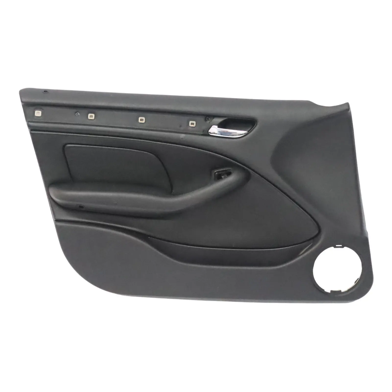 BMW E46 Berlina Touring Anteriore Sinistr Rivestimento Pannello Porta Pelle Nero