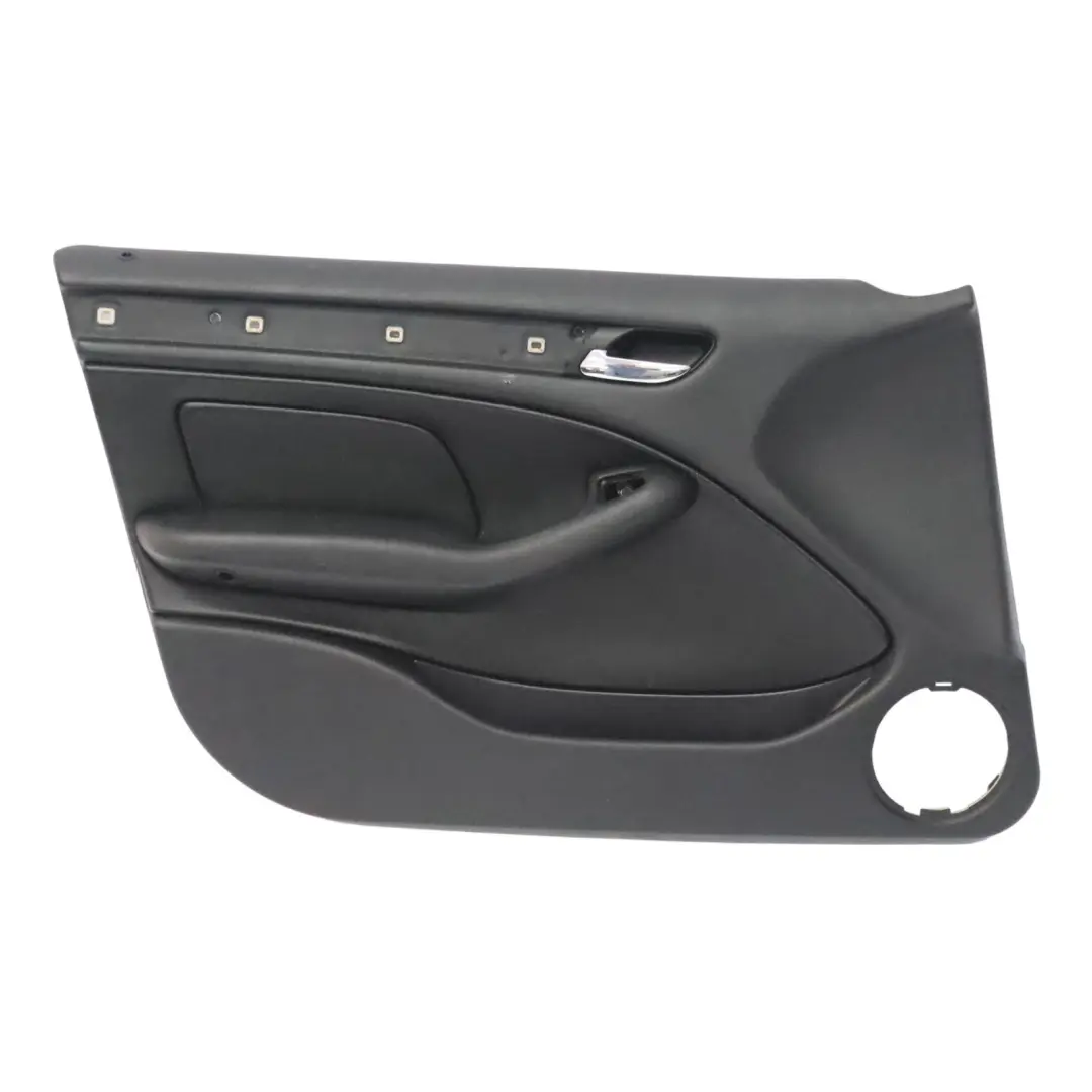 BMW E46 Saloon Touring Front Left N/S Trim Panel Door Card Leather Black - SKU 8224595 - Part number 8224595