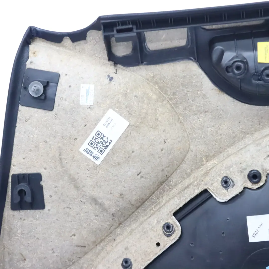 BMW E46 Saloon Touring Front Left N/S Trim Panel Door Card Leather Black - SKU 8224595 - Part number 8224595