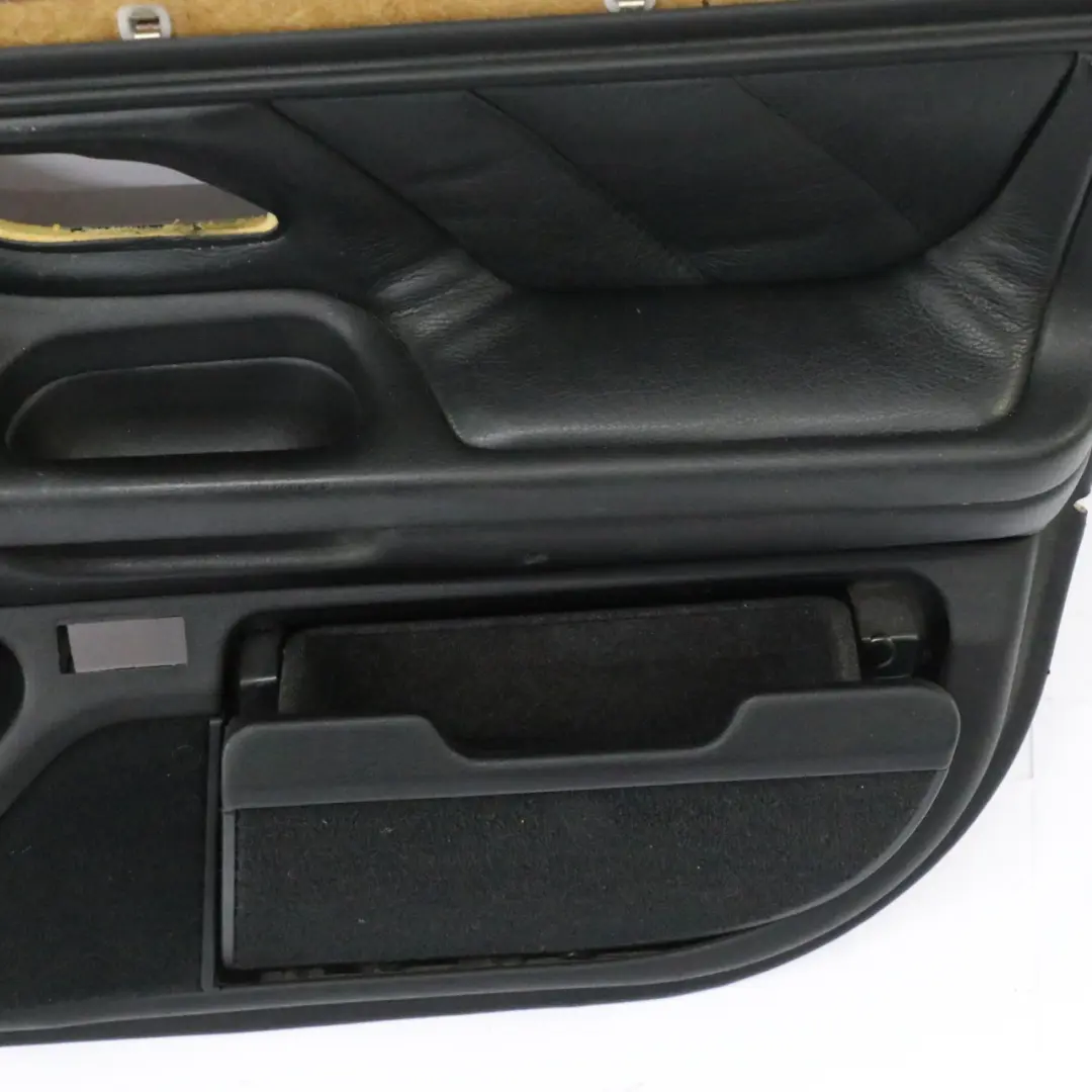BMW E38 Door Card Front Right O/S Lining Panel Trim Cover Leather Black - SKU rhd-8227010 - Part number 8227010