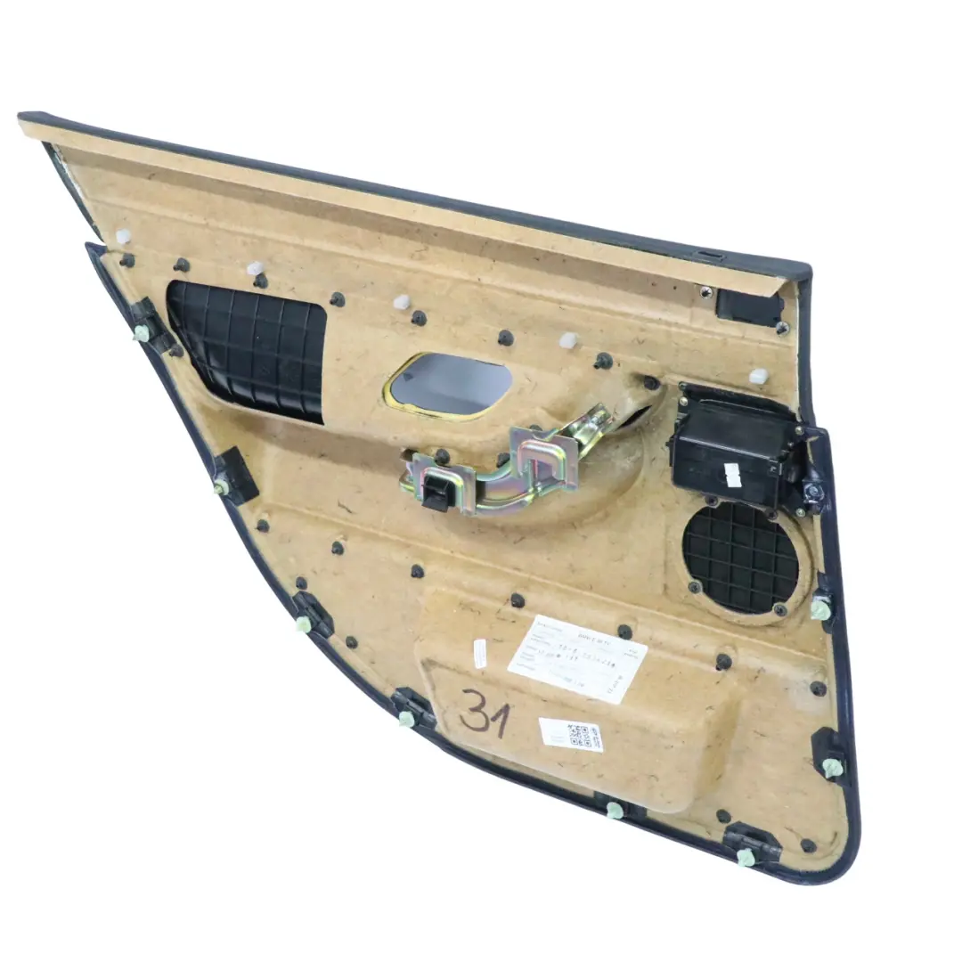 Türkarte hinten rechts Verkleidung Panel Abdeckung Leder Schwarz BMW E38 - SKU 8227158 - Teilenummer 8227158