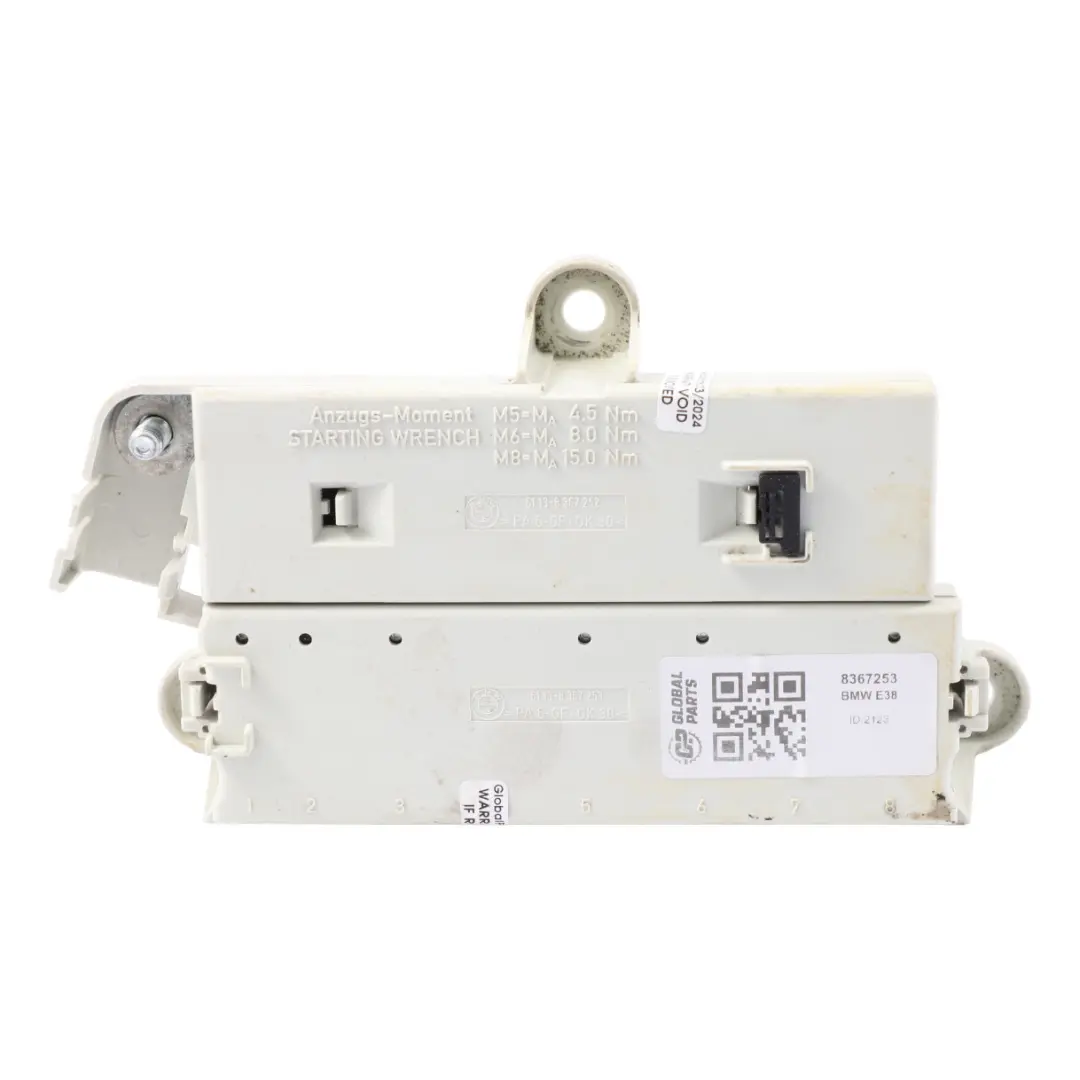 Scatola fusibili Batteria Alimentazione Giunzione Modulo per BMW E38 con numero di parte 8367252 BMW E38 Scatola fusibili Batteria Alimentazione Giunzione Modulo - SKU 8367253 - Numero di parte 8367252