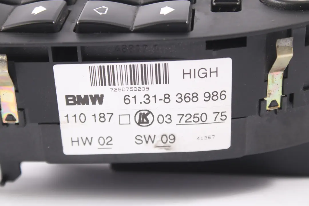 Window Lifter Switch BMW X3 E38 Drivers Door Mirror Adjustment Switch to with Part number 8368986 Window Lifter Switch BMW X3 E38 Drivers Door Mirror Adjustment Switch - SKU rhd-8368986 - Part number 8368986