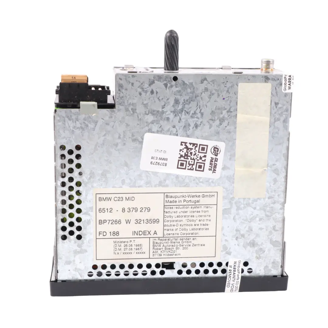 BMW E38 Radio Business RDS Cassette Audio Player Head Unit - SKU 8379279 - Part number 8379279