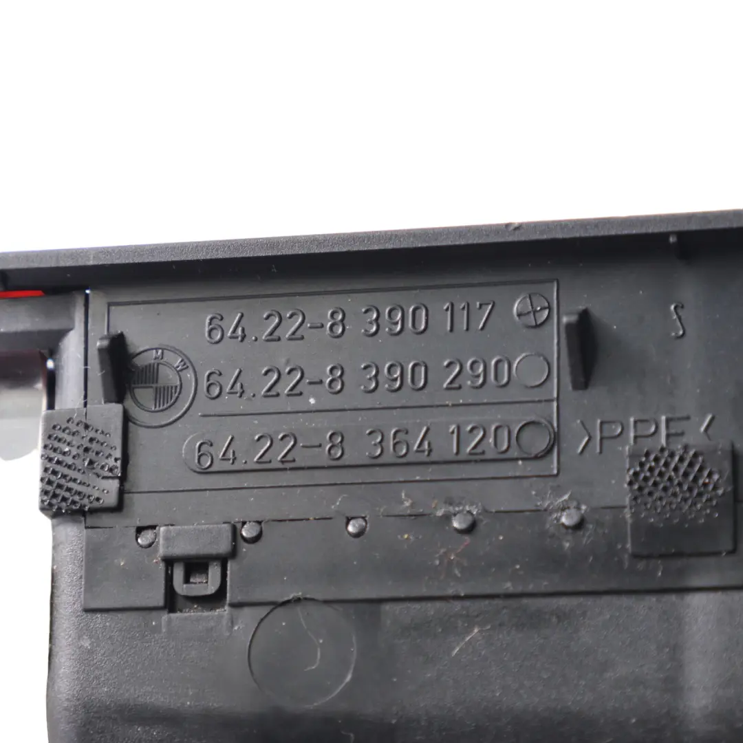  Évent d'air BMW E38 Grille d'air frais console centrale arrière Noir - SKU 8390117 - Numéro de pièce 8390117