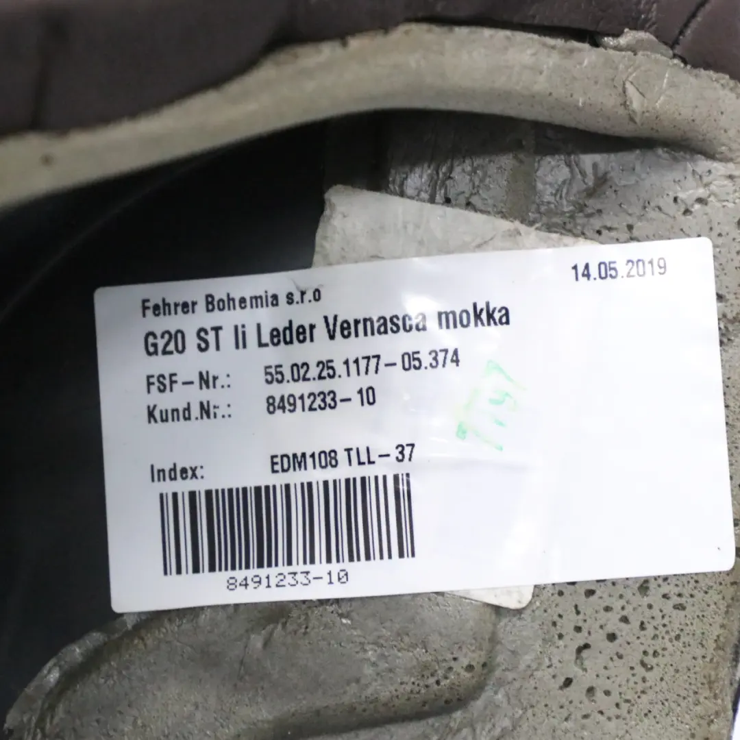 BMW G20 Osłona Panel Boczek Tylnej Kanapy Lewy Tylny Skóra Mokka - SKU 8491233 - Numer Części 8491233