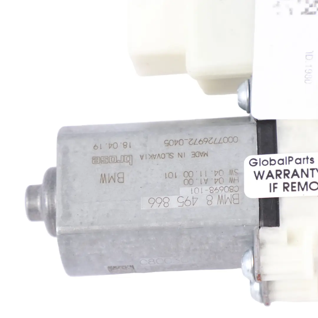 elevalunas BMW G20 Puerta Delantera Derecha Motor Accionamiento para Motor con número de pieza 8495866 Motor elevalunas BMW G20 Puerta Delantera Derecha Motor Accionamiento - SKU 8495866 - Número de pieza 8495866