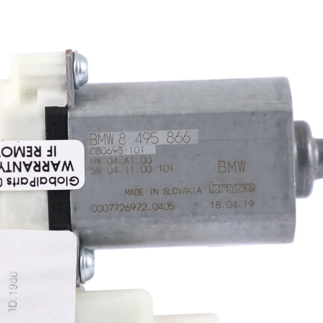  Moteur Lève-Vitre BMW G20 G21 Porte Avant Droite Moteur Drive - SKU 8495866 - Numéro de pièce 8495866