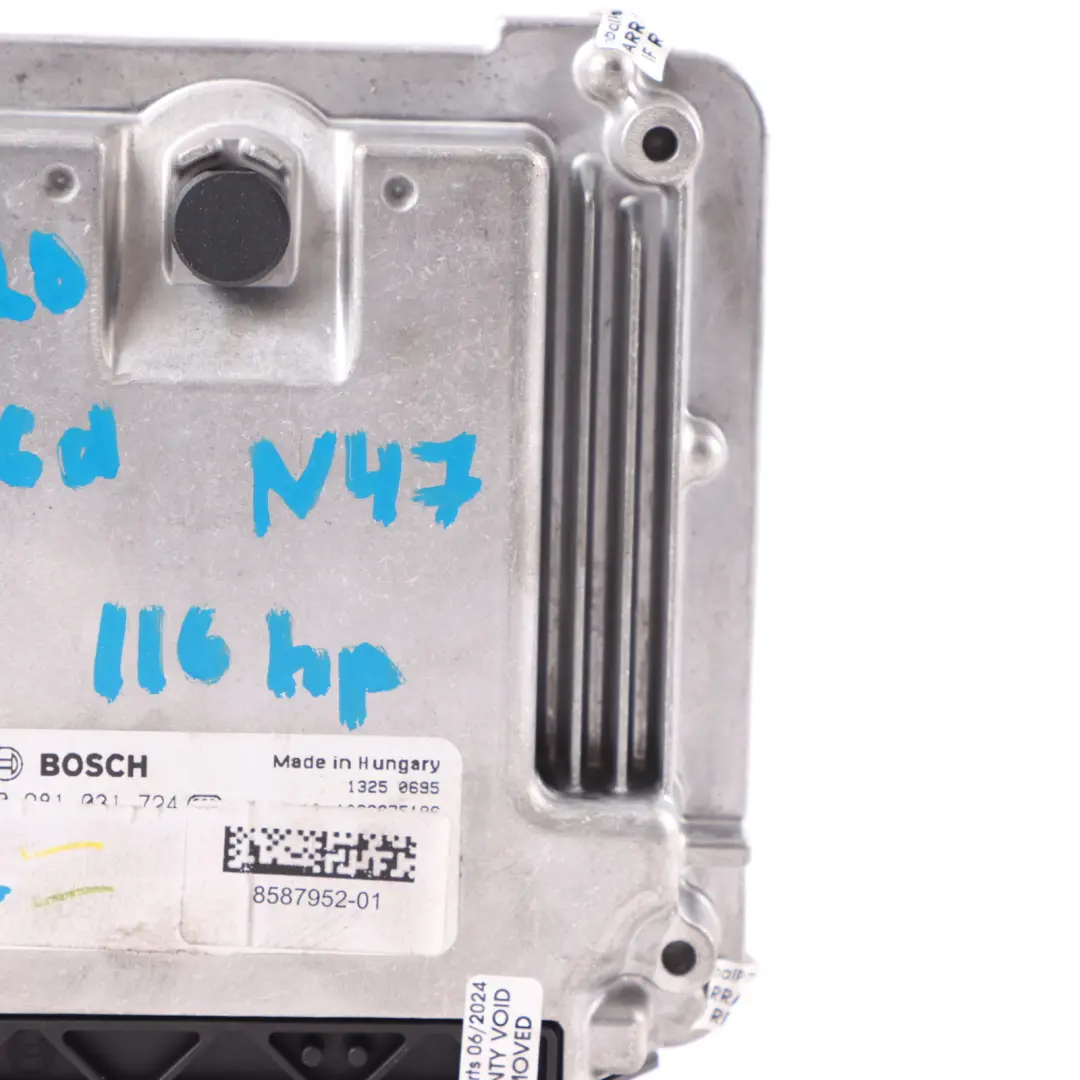 BMW F20 F21 LCI 116d 116HP B37 Diesel Engine ECU Unit DDE Manual - SKU 8587952-4 - Part number 8587952