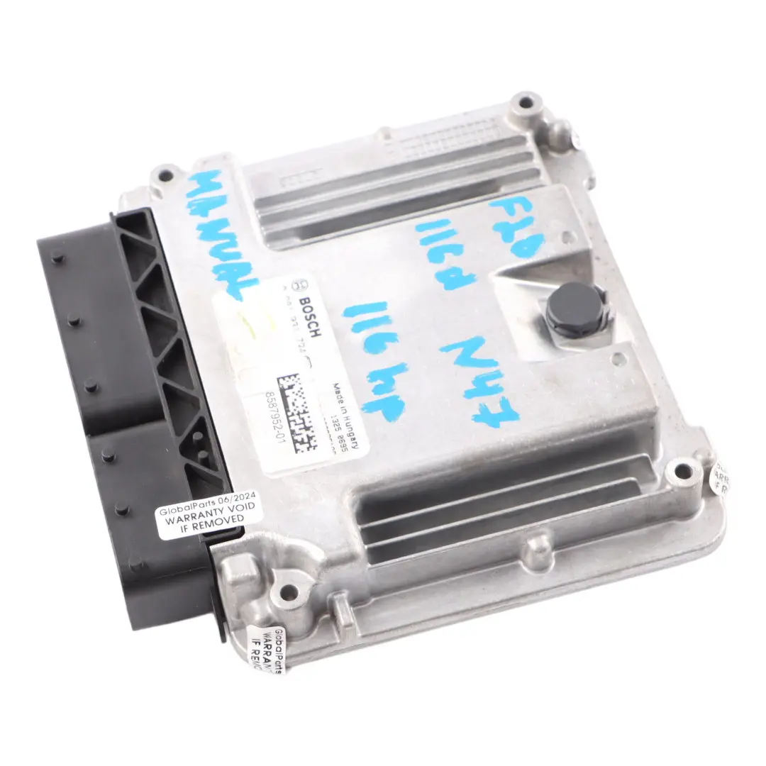 BMW F20 F21 LCI 116d 116HP B37 Diesel Engine ECU Unit DDE Manual - SKU 8587952-4 - Part number 8587952