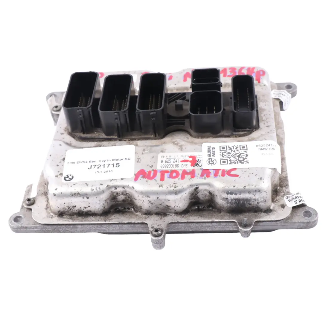 BMW F20 F30 116i 316i N13 Engine Control Unit Module ECU DME Automatic - SKU 8625241-7 - Part number 8625241