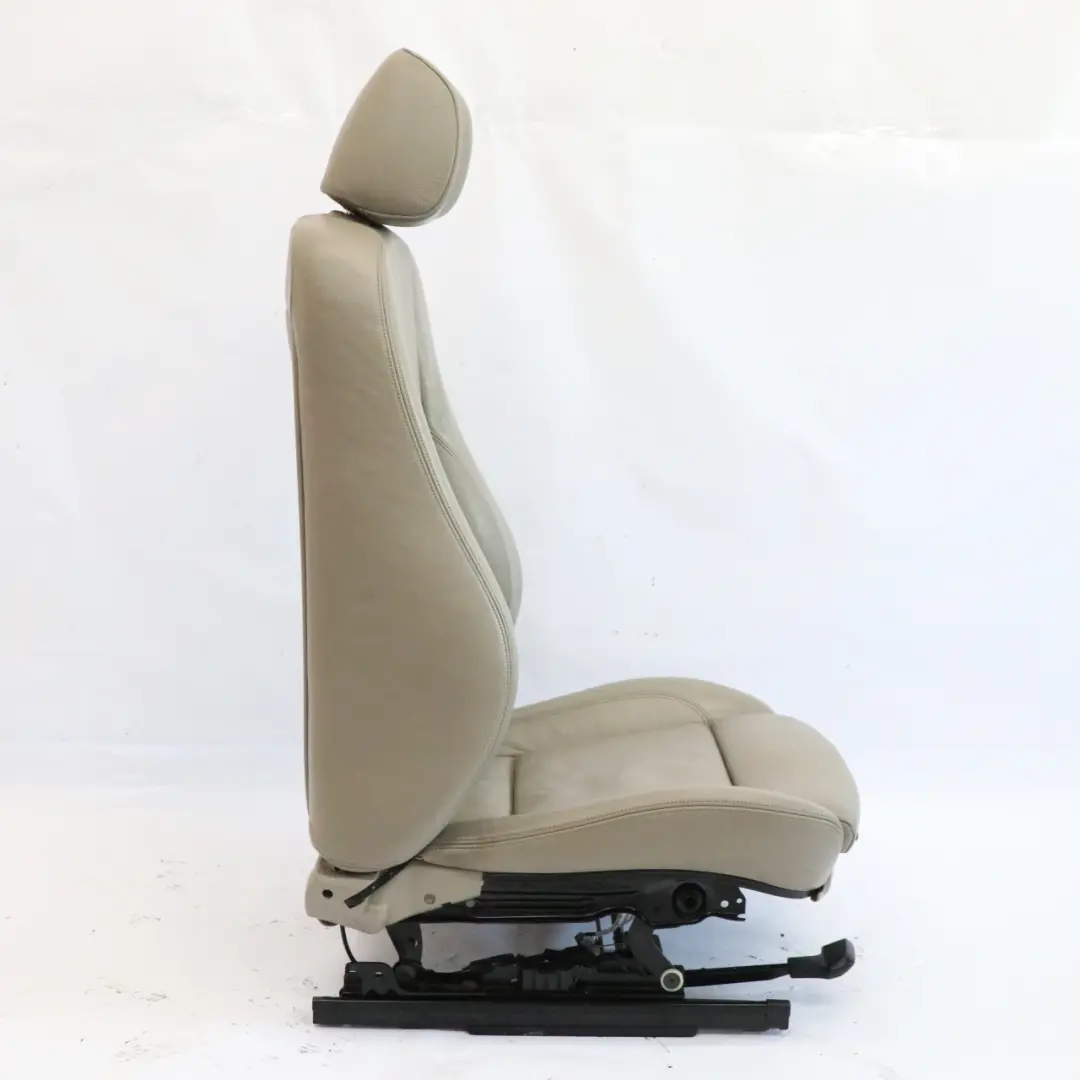 BMW E81 Przedni Lewy Fotel Podgrzewana Skóra Boston Beżowe Wnętrze - SKU 9124309-1 - Numer Części 9124309