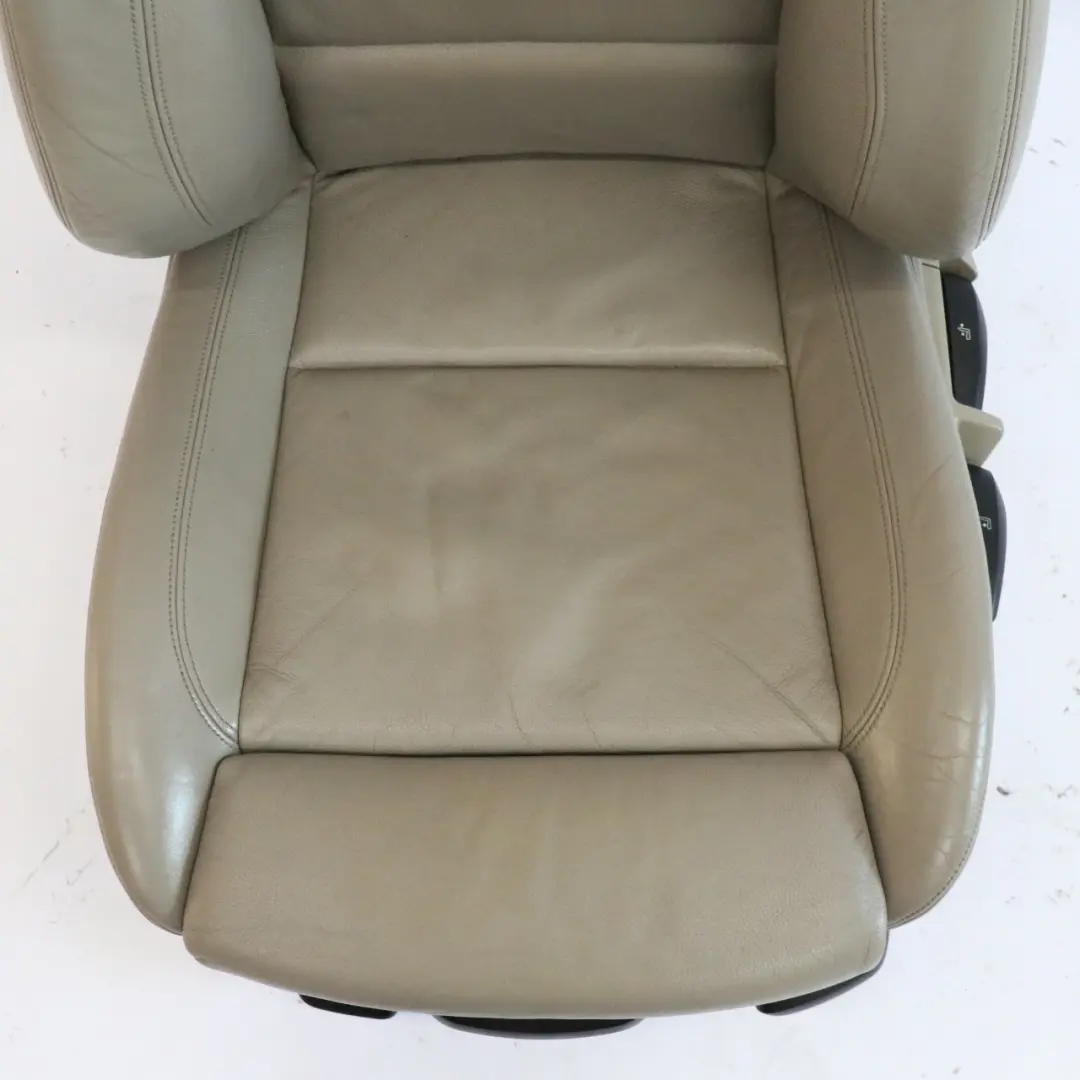 BMW E81 Vorne Links Sitz Beheizt Leder Boston Beige Interieur - SKU 9124309-1 - Teilenummer 9124309